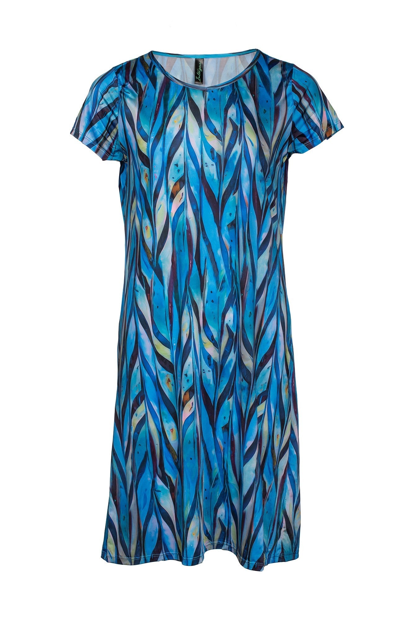 0718C1|BLUES ABSTRACT LEAVES