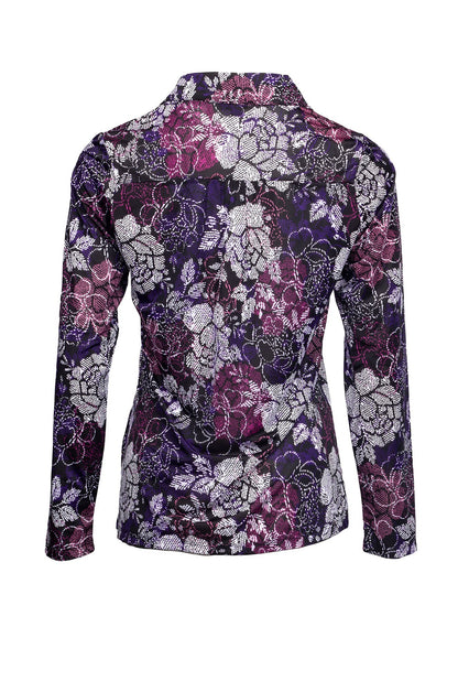 7405D1|PURPLE BLACK FLOWER