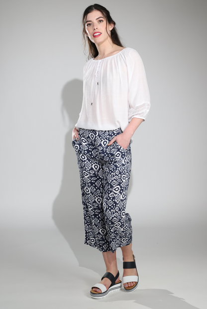 7334C1|NAVY WHITE AZTEC