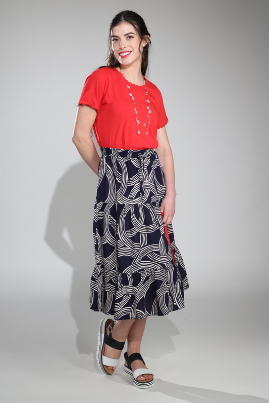 3367C1|NAVY IVORY CIRCLES