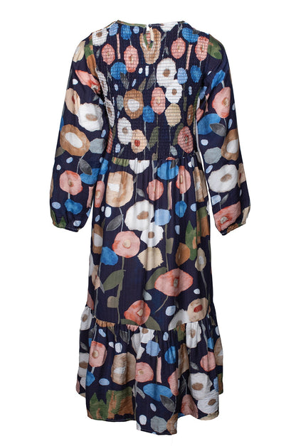 7665D1|NAVY MULTI POPPY