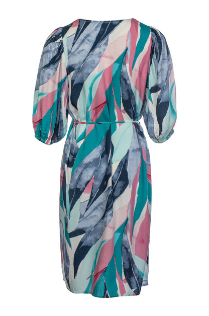 3325C1|PINK BLUE LEAVES