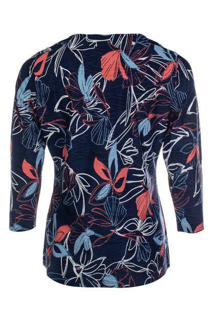 9121C1|NAVY CORAL PETALS
