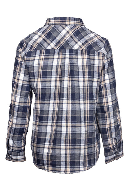 6351D1|NAVY TAUPE CHECKS