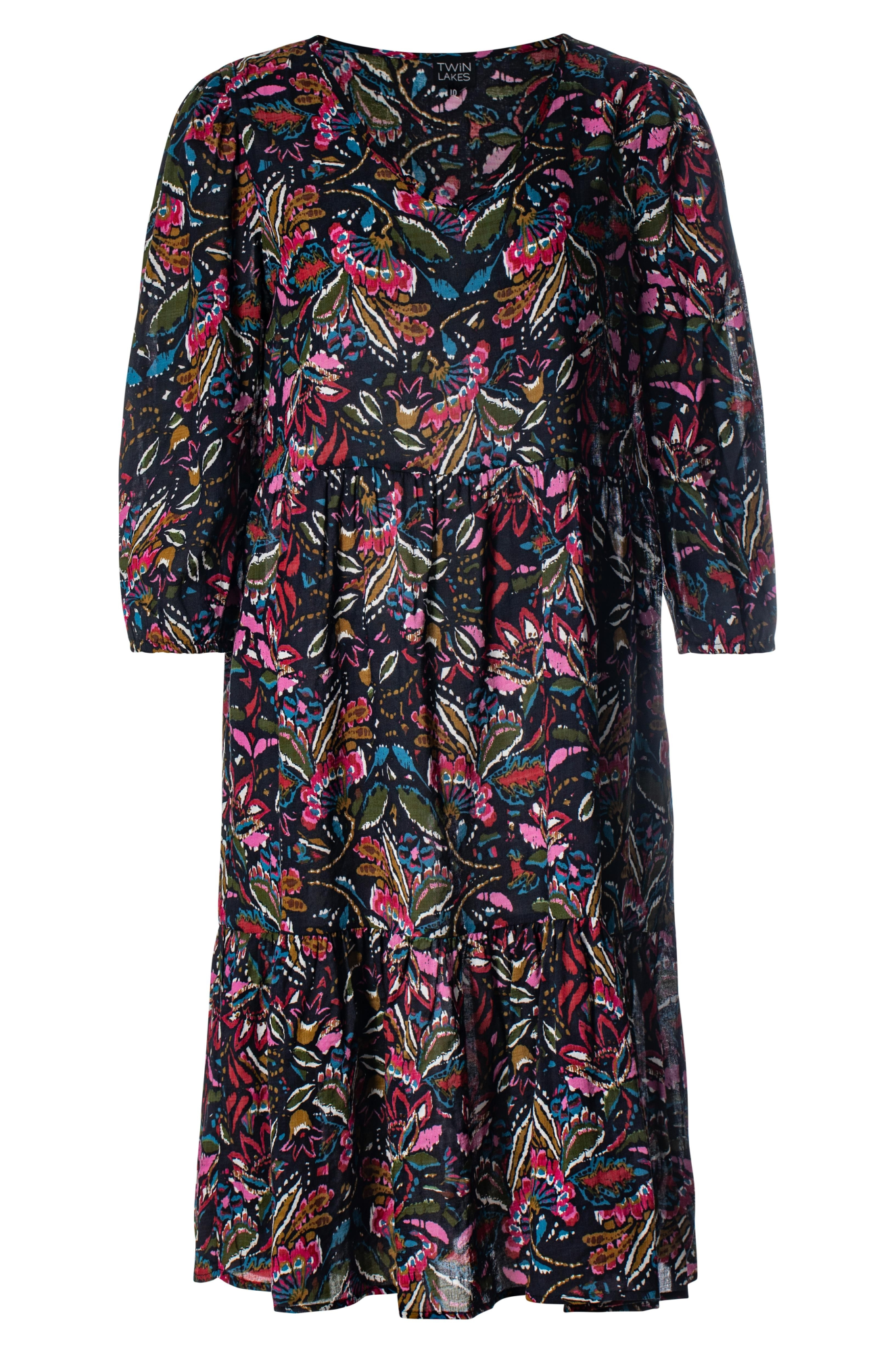 6543BR|NAVY OLIVE FLORAL