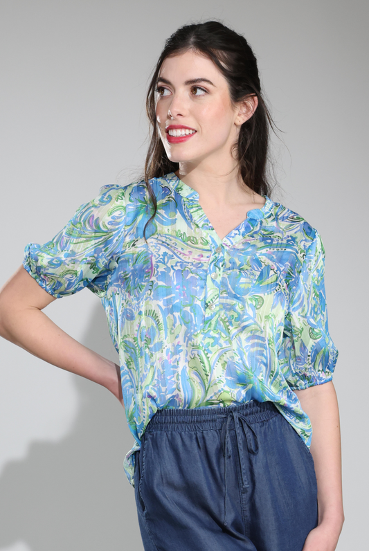 7122C1|BLUE APPLE PAISLEY