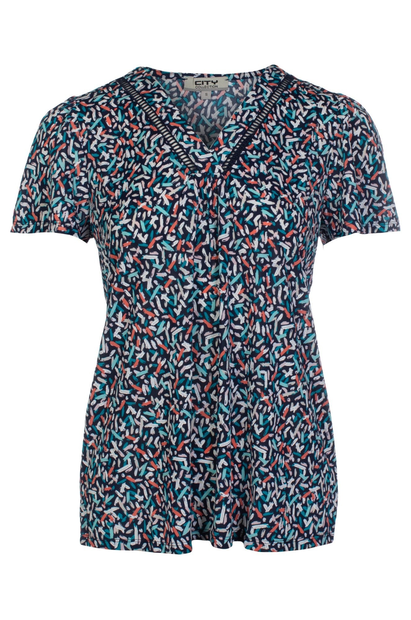 7405C1|NAVY CORAL DASH PUFF