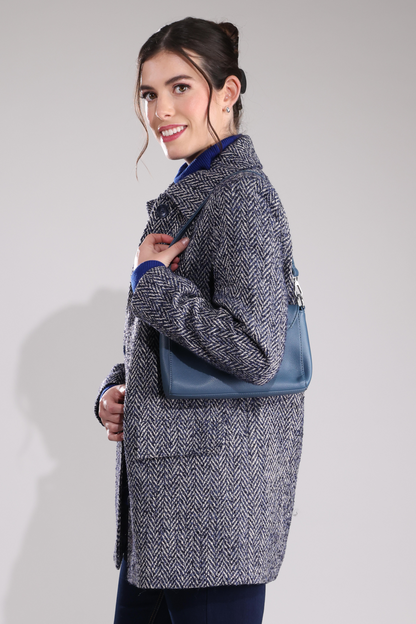 8031B1|INDIGO HERRINGBONE