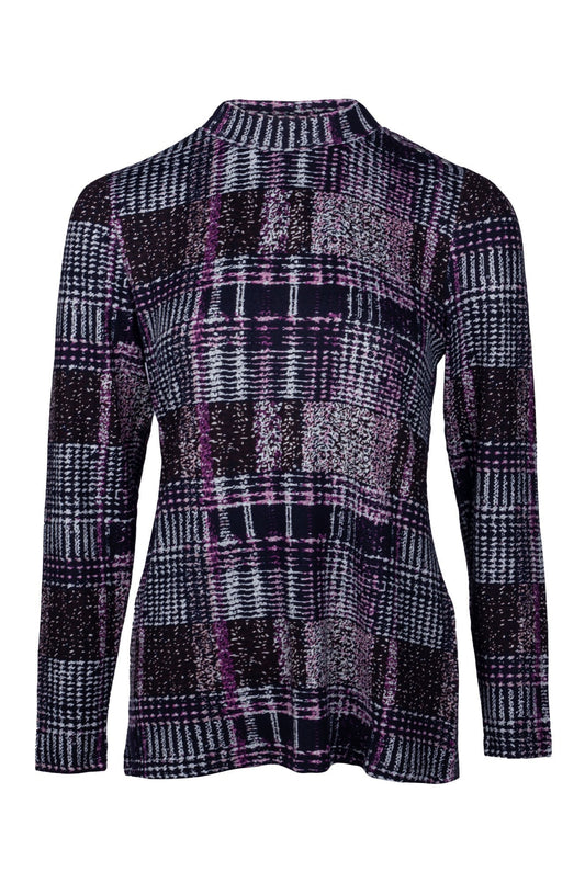 7902B1|NAVY PURPLE CHECK