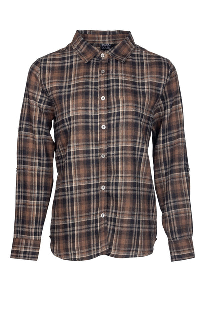 6351D1|CHOCOLATE BLACK CHECKS