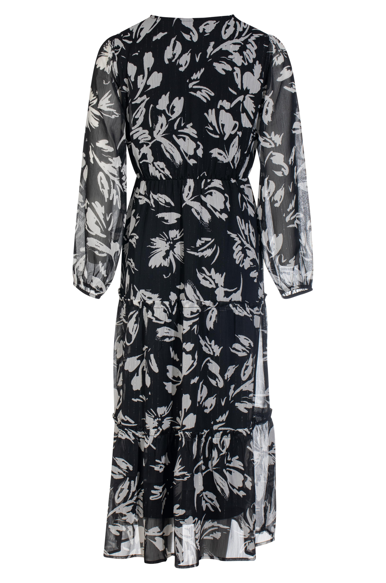 8555BR|BLK IVORY FLOWER LUREX