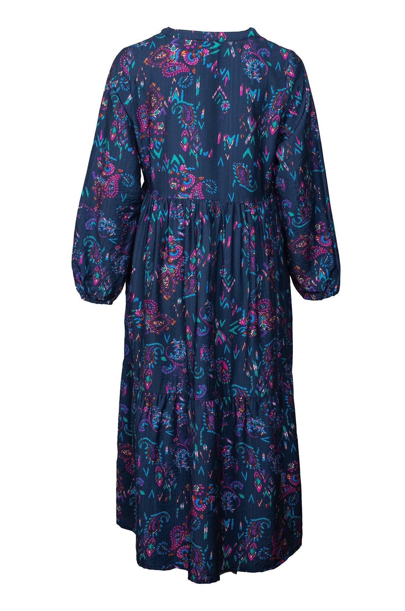 7666D1|NAVY CERISE PAISLEY