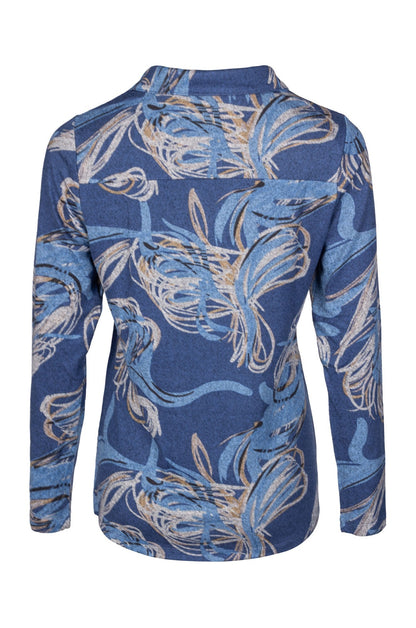 7904B1|INDIGO TAUPE FLOWER