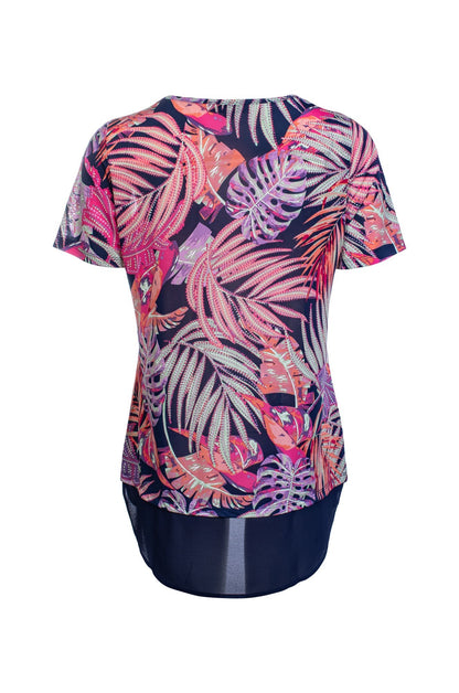 7411C1|NAVY MULTI PALM PUFF