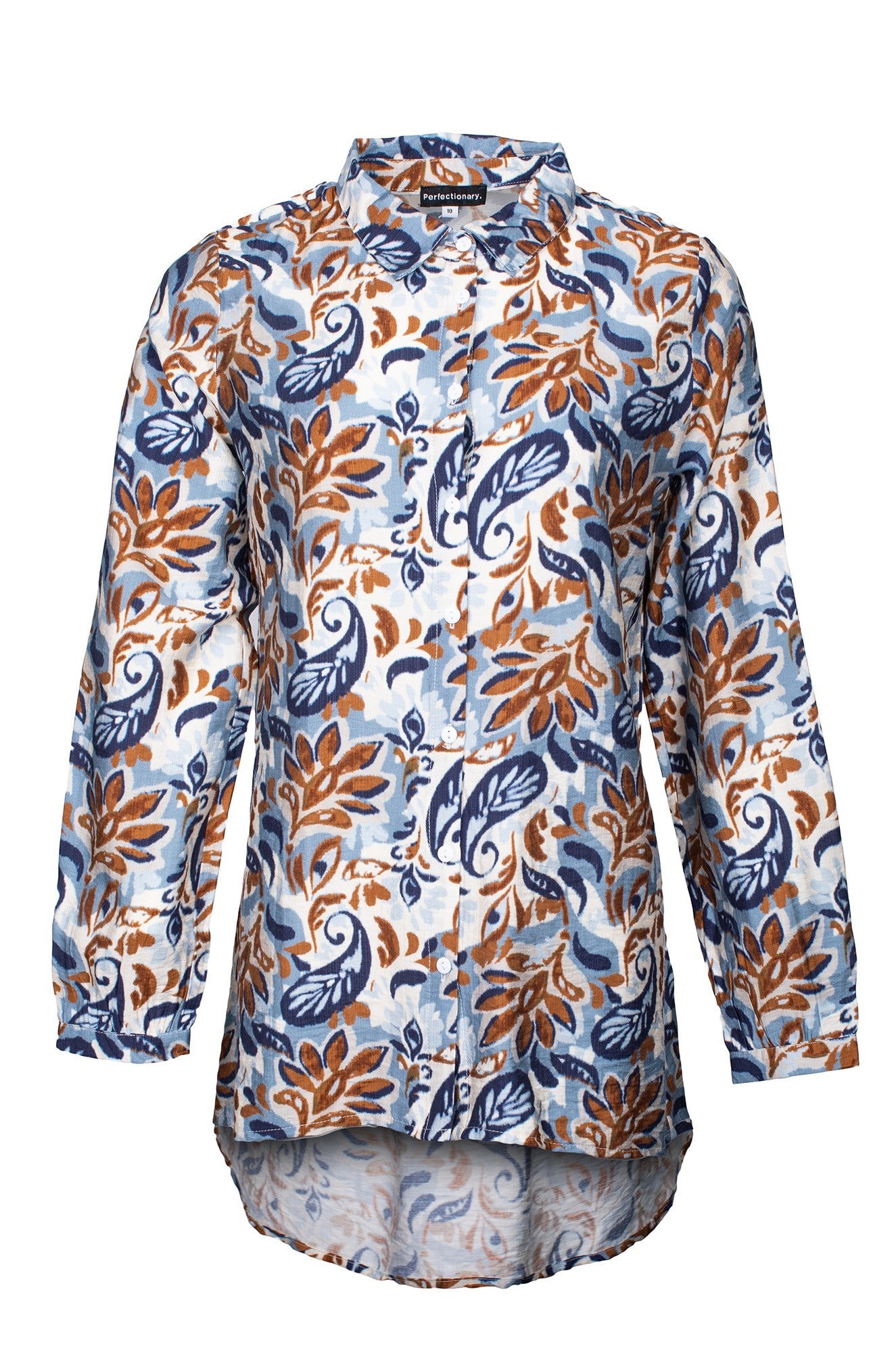 7663D1|INDIGO TAN PAISLEY