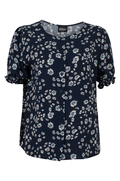 7331C1|NAVY WHITE DAISY