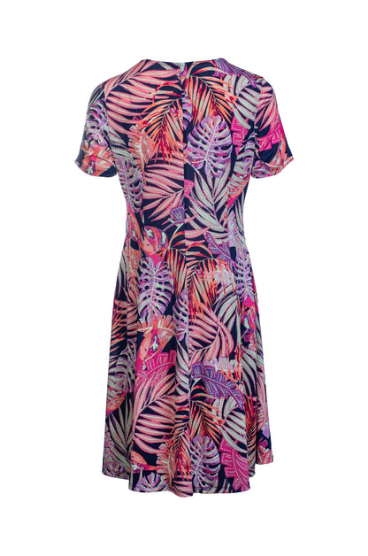 7434C1|NAVY MULTI PALM PUFF