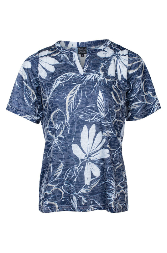 6052C1|NAVY TAUPE FLOWER