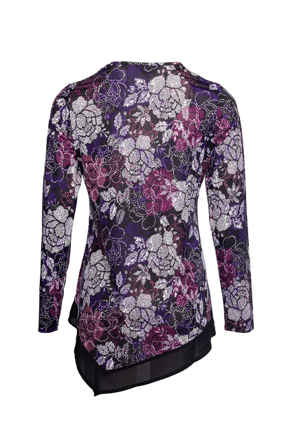 7402D1|PURPLE BLACK FLOWER