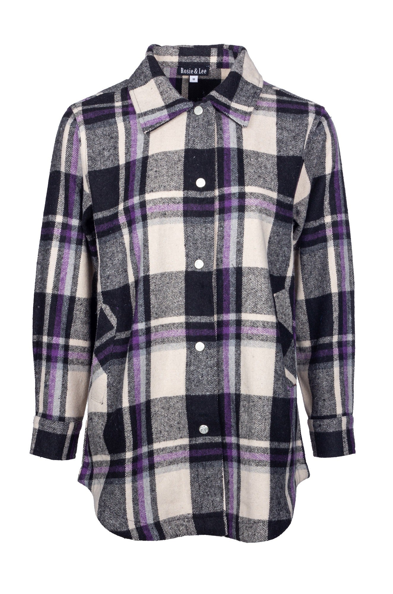 6033B1|BLACK PURPLE CHECK