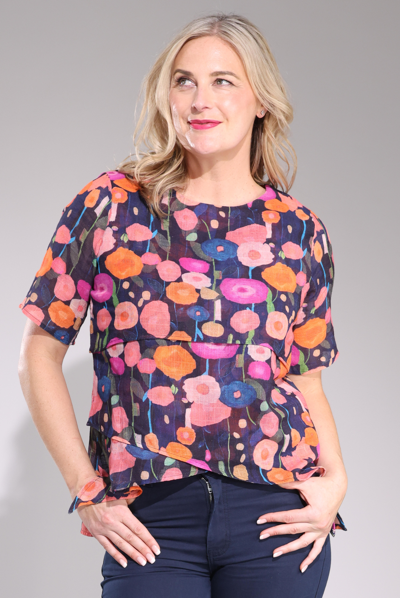 6273C1|CORAL NAVY POPPY