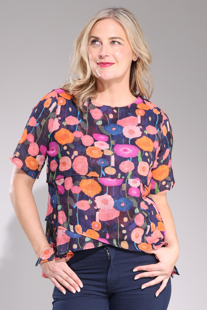 6273C1|CORAL NAVY POPPY