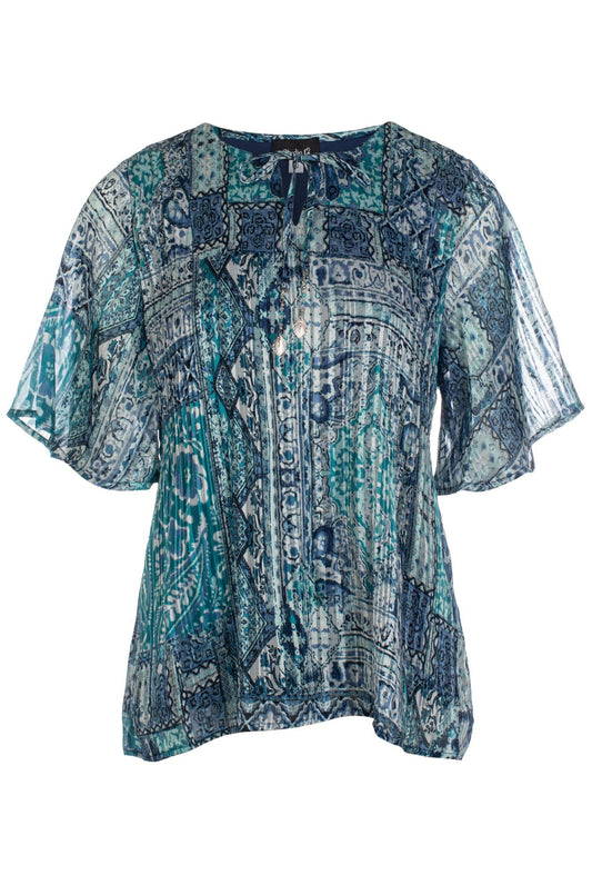 8572C1|MINT INDIGO PATCHWORK