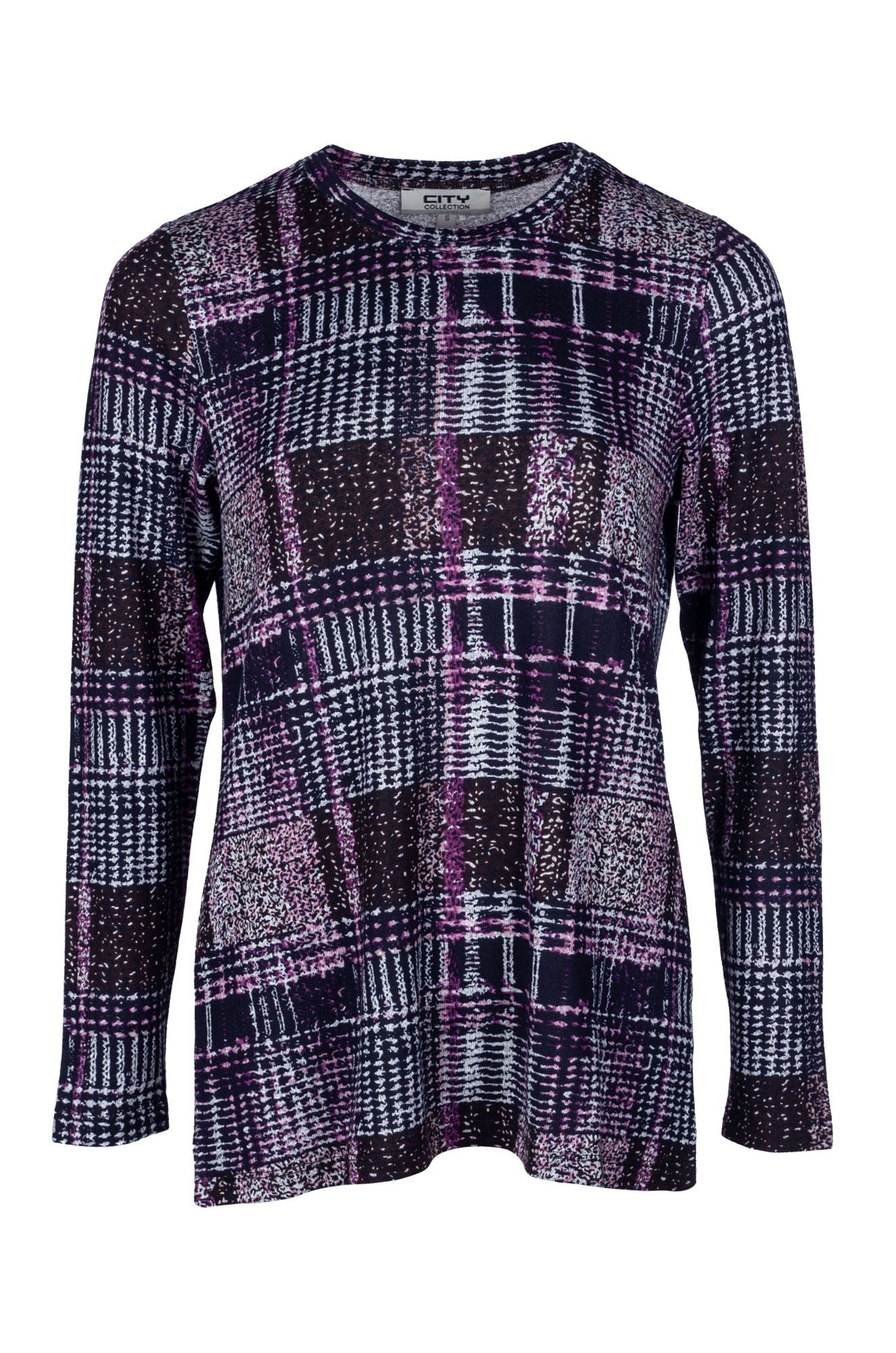 7912B1|NAVY PURPLE CHECK