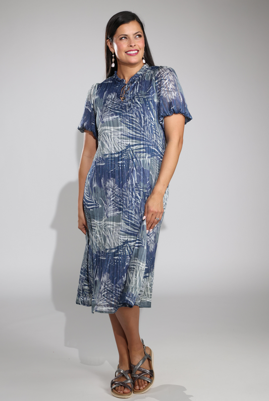 8575C1|INDIGO OLIVE PALM