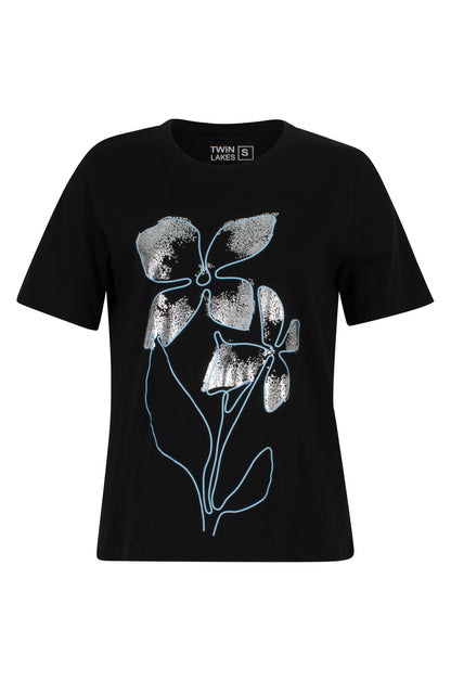 3408C1|SILVER STEM ON BLACK