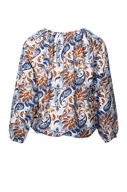 7662D1|INDIGO TAN PAISLEY