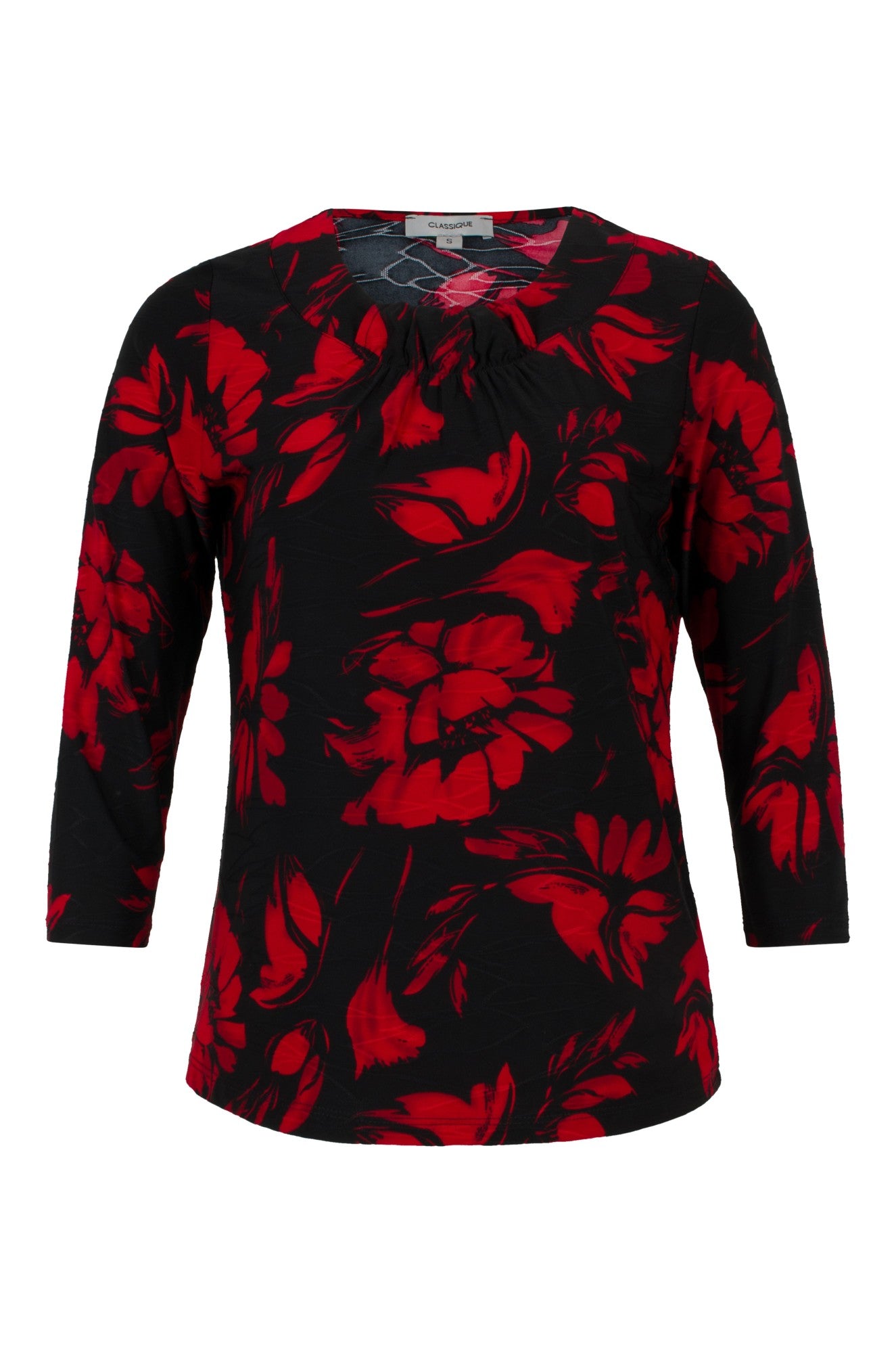 9121D1|RED BLACK FLOWER
