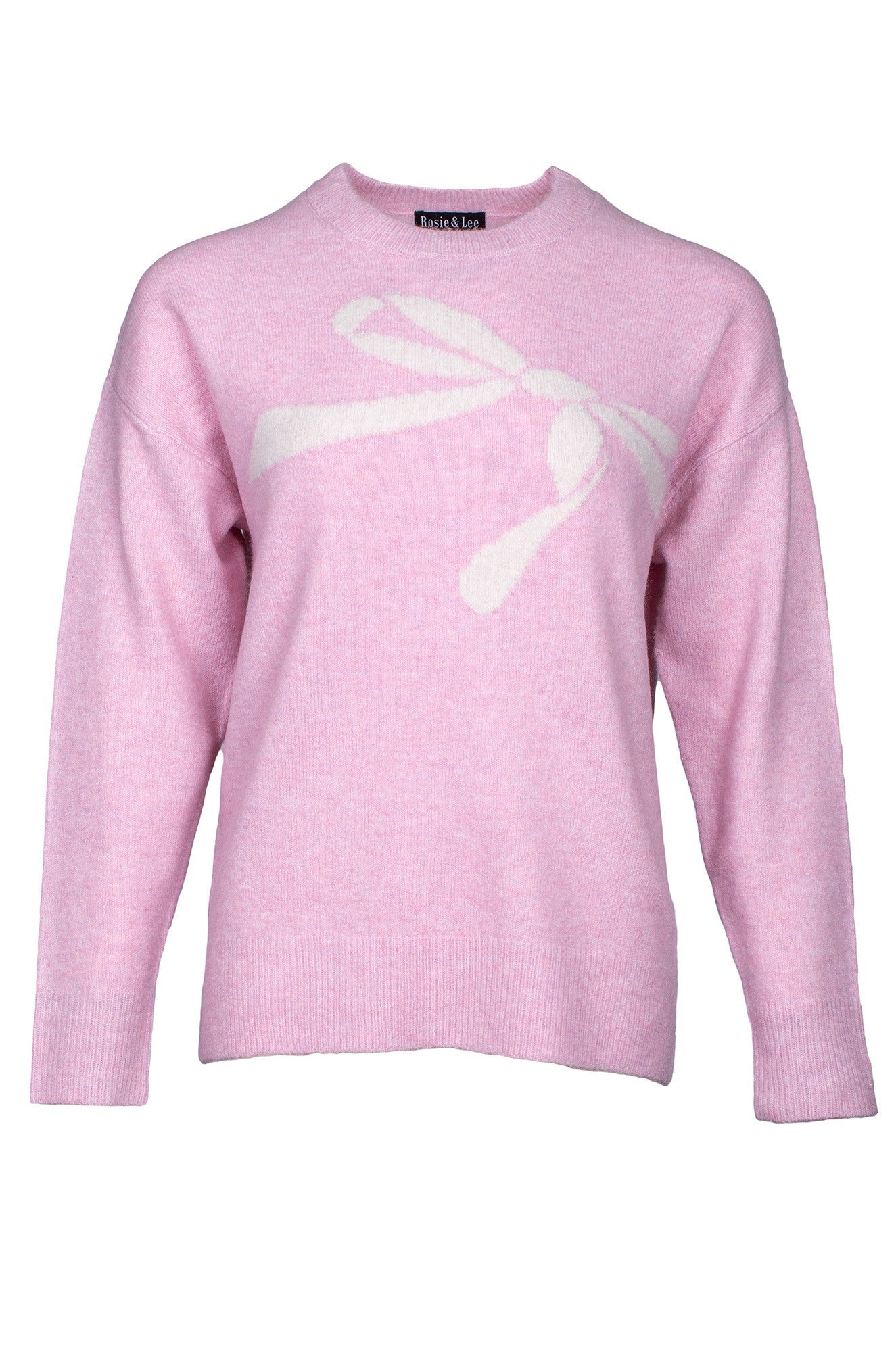 6732D1|IVORY BOW ON PINK