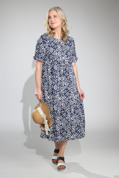 7338C1|NAVY WHITE AZTEC