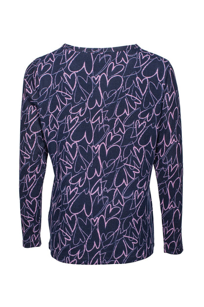 7891D1|NAVY PINK HEARTS