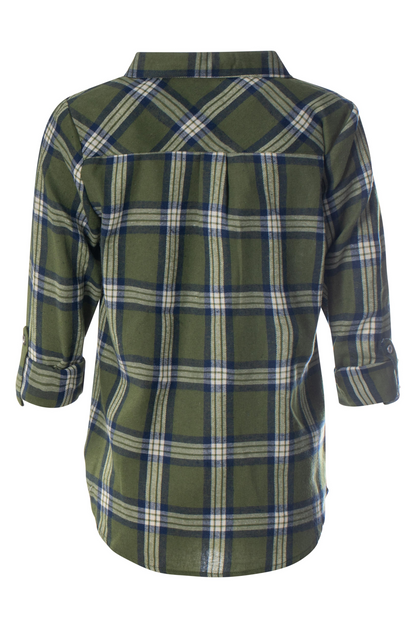 6351BR|MOSS NAVY CHECK