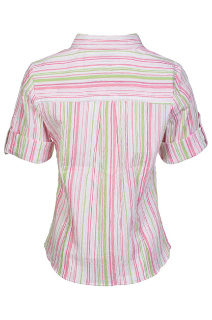 6711C1|PINK/GREEN STRIPE