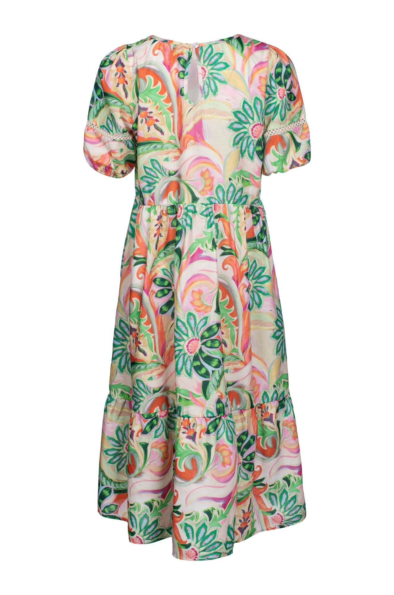 7383C1|GREEN PINK FLOWER