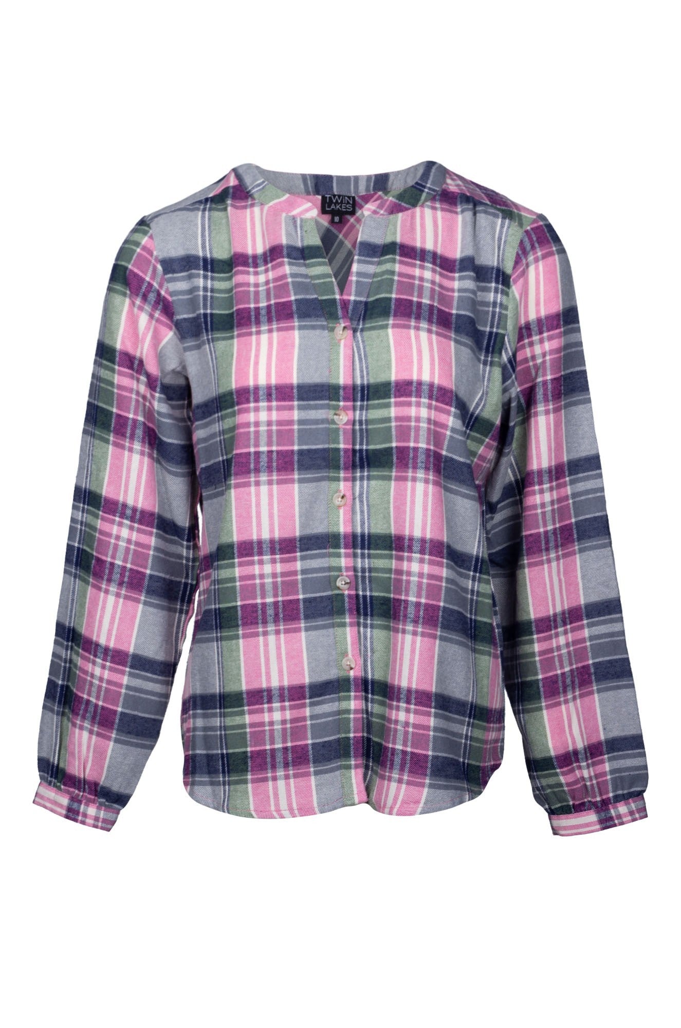 6354B1|OLIVE PINK CHECK