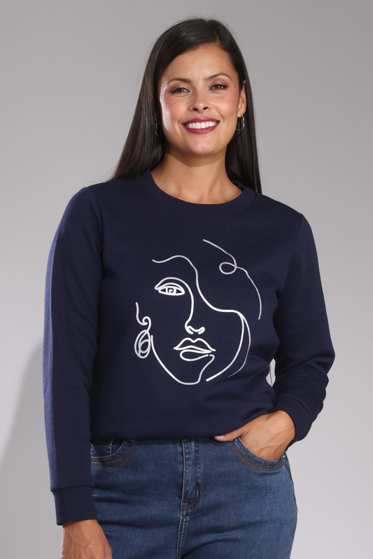 3391B1|SILVER LADY ON NAVY