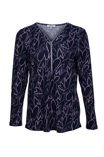 7893D1|NAVY PINK HEARTS