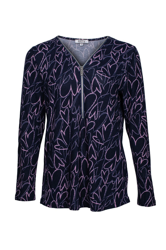 7893D1|NAVY PINK HEARTS