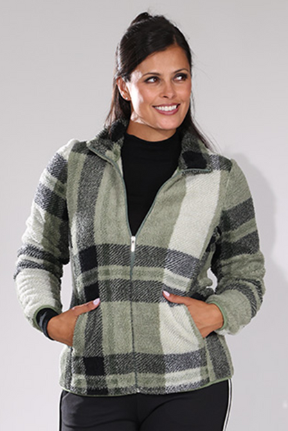 3422D1|OLIVE NAVY CHECK