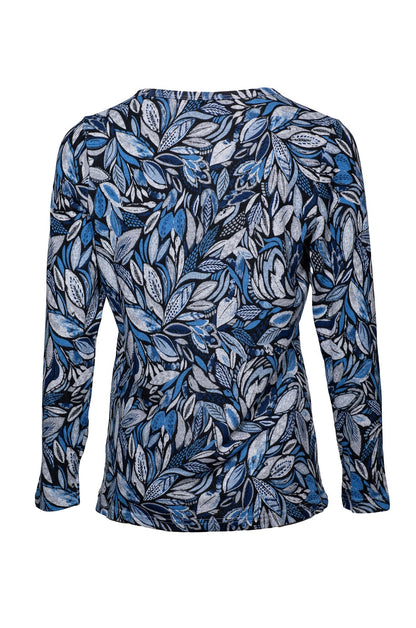 7894D1|SKY NAVY LEAVES
