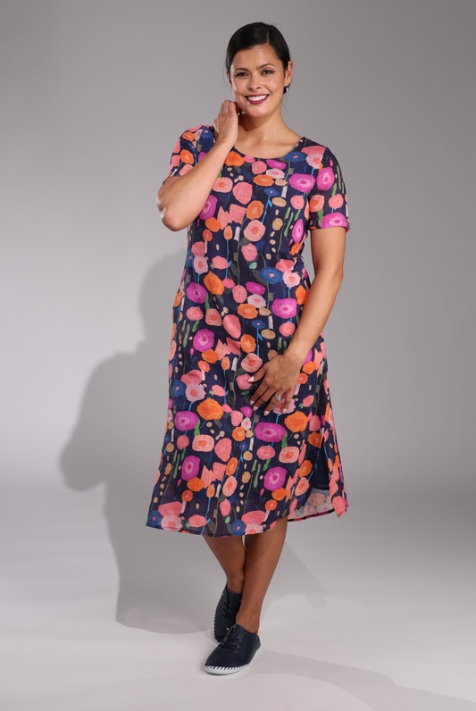 6274C1|CORAL NAVY POPPY