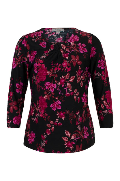 9121D1|WINE BLACK FLORAL