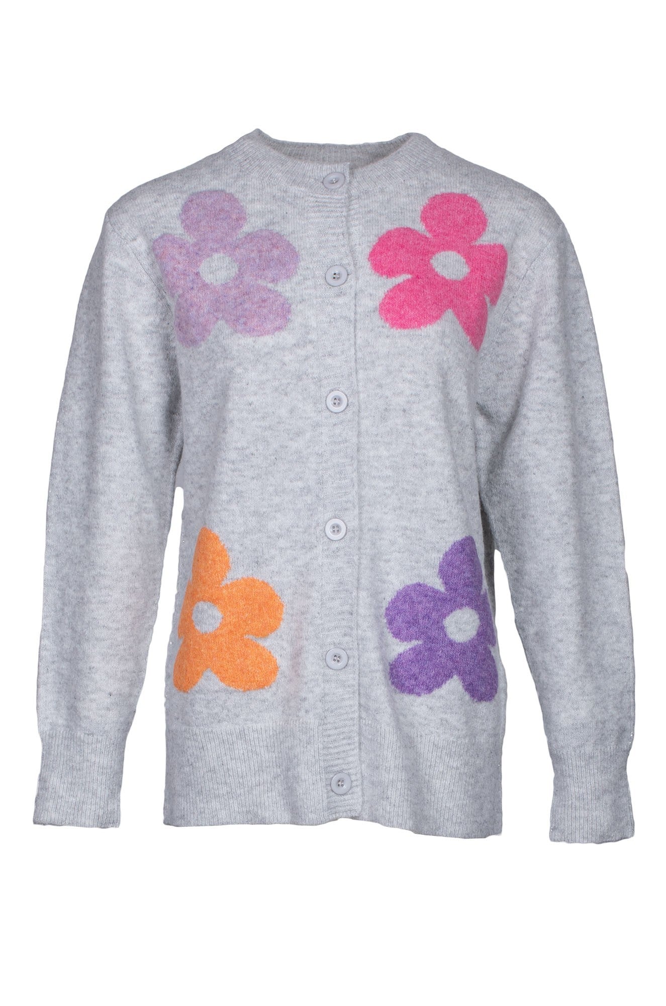 6741D1|MULTI FLOWER ON SILVER