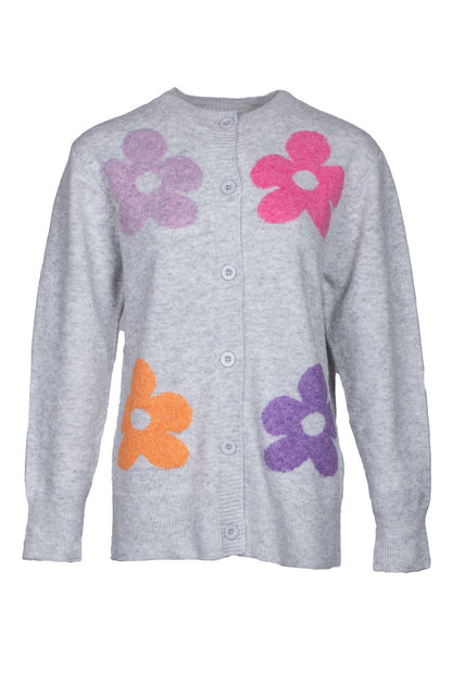 6741D1|MULTI FLOWER ON SILVER