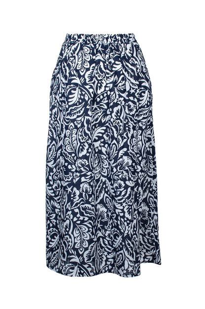 7373C1|NAVY IVORY LEAF