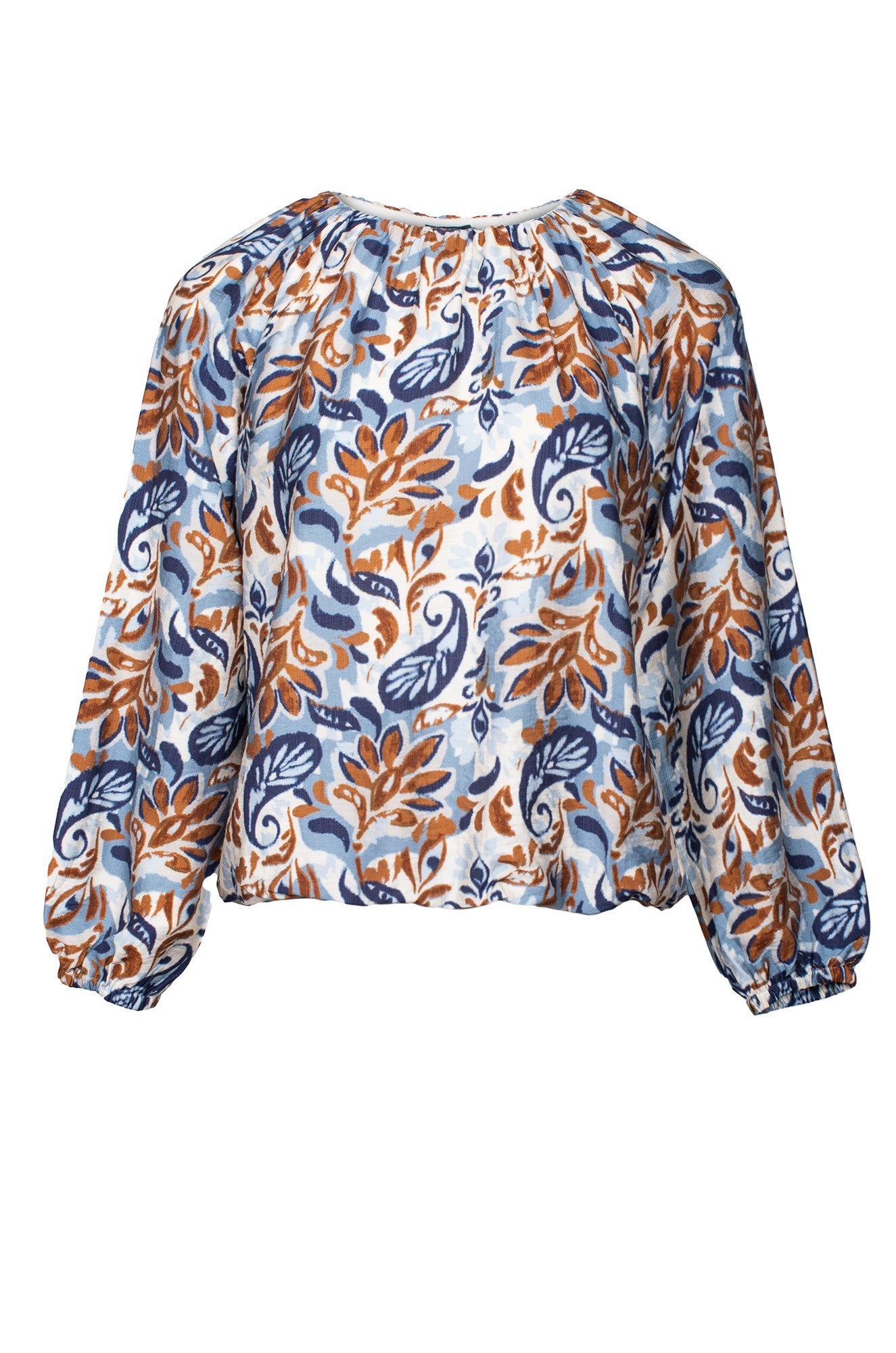 7662D1|INDIGO TAN PAISLEY